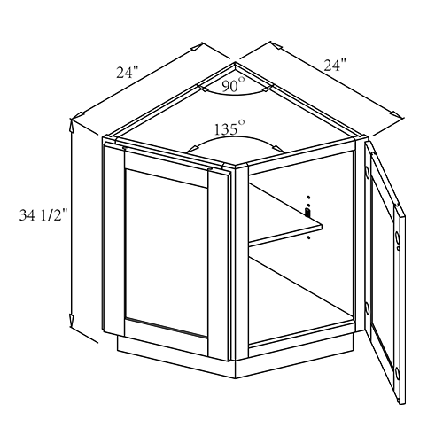 BASE ANGLE END CABINET