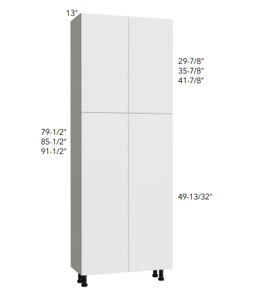 13" DEEP TALL PANTRY - DOUBLE DOOR