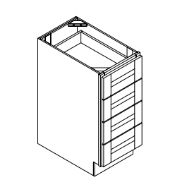 Four Drawer Base Cabinet