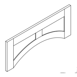 Decorative Arched Raised Panel Valance