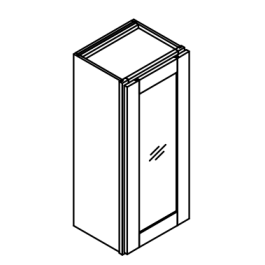 36″ High Wall Cabinets – One Door