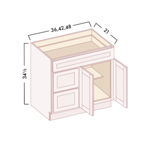 Vanity-Sink-Combo-Drawers-Left- Bathroom Vanities in San Antonio -Your Complete Guide 