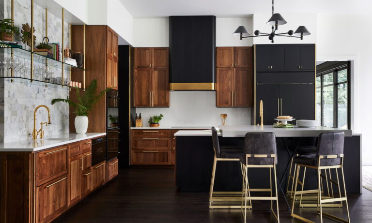 European Dark Wood Kitchen Cabinets showroom in San Antonio