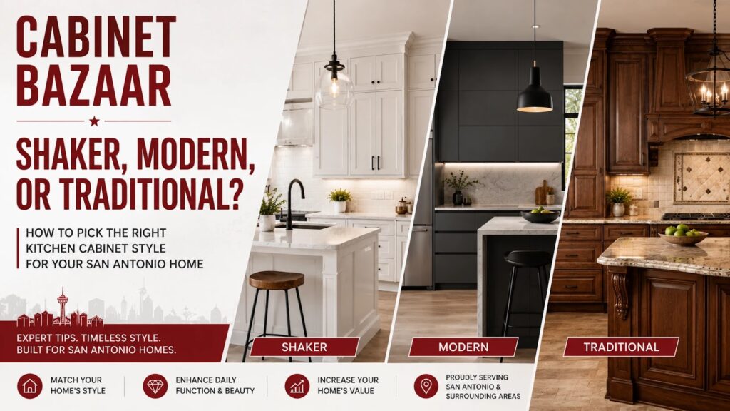Kitchen Cabinet Styles for San Antonio Homes: How to Choose the Right Look, Material, and Finish
